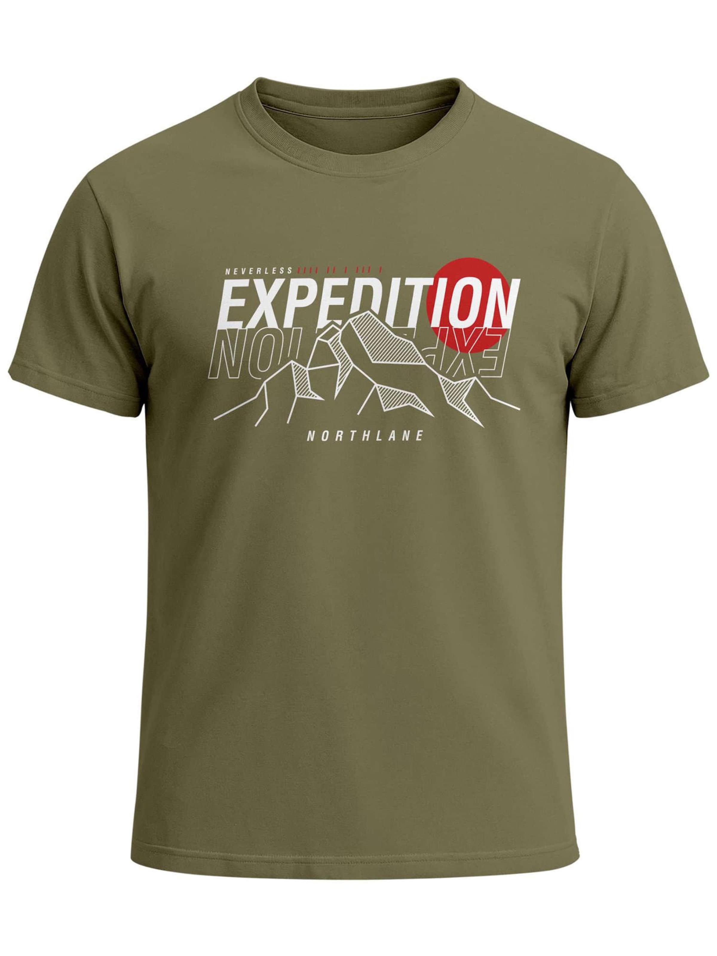 Neverless Shirt 'Expedition Northlane'‌‌‌‌‌ in Grün: Vorderseite
