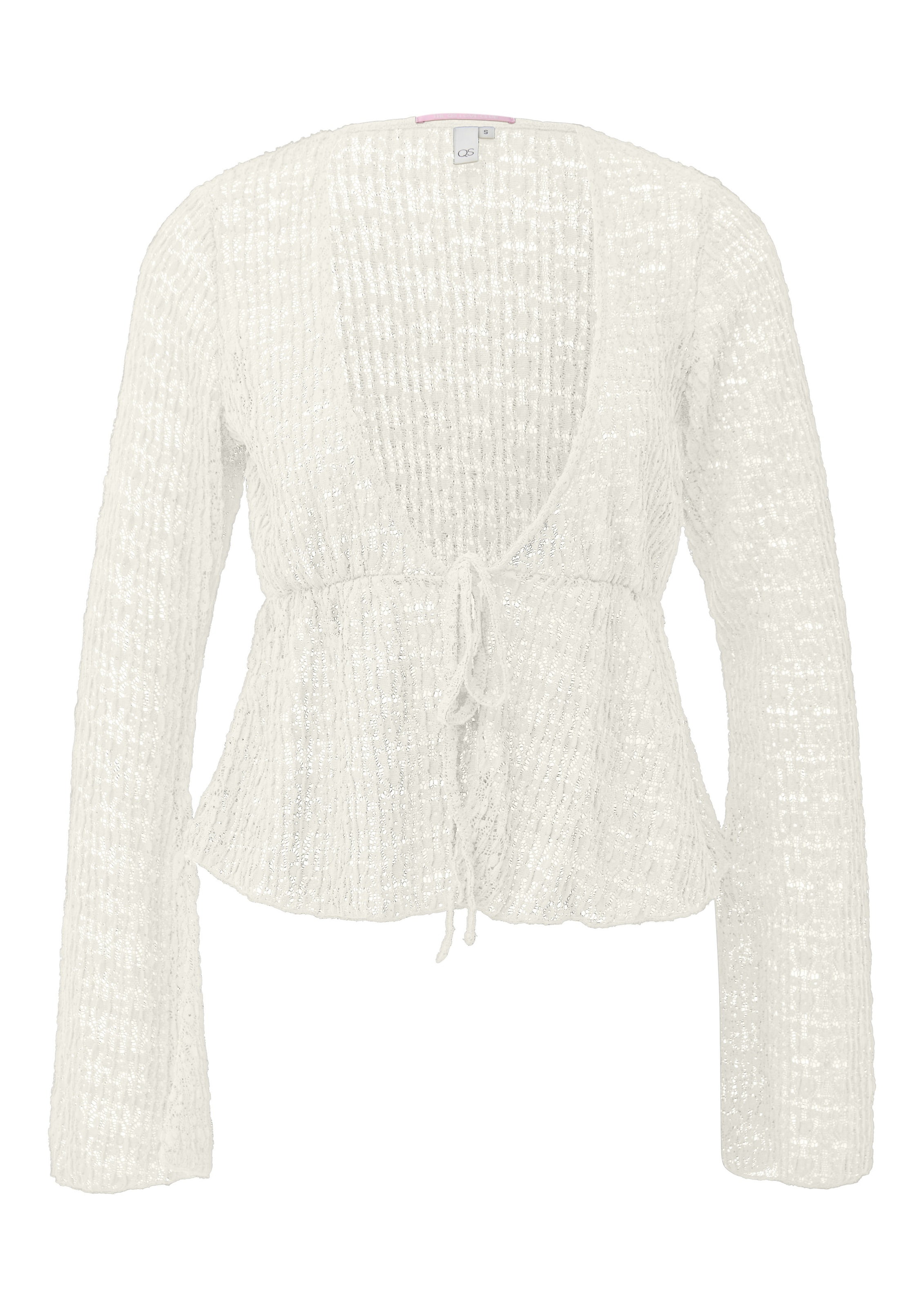 T-shirt QS en beige : devant