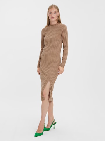 VERO MODA Knitted dress 'Asta' in Brown