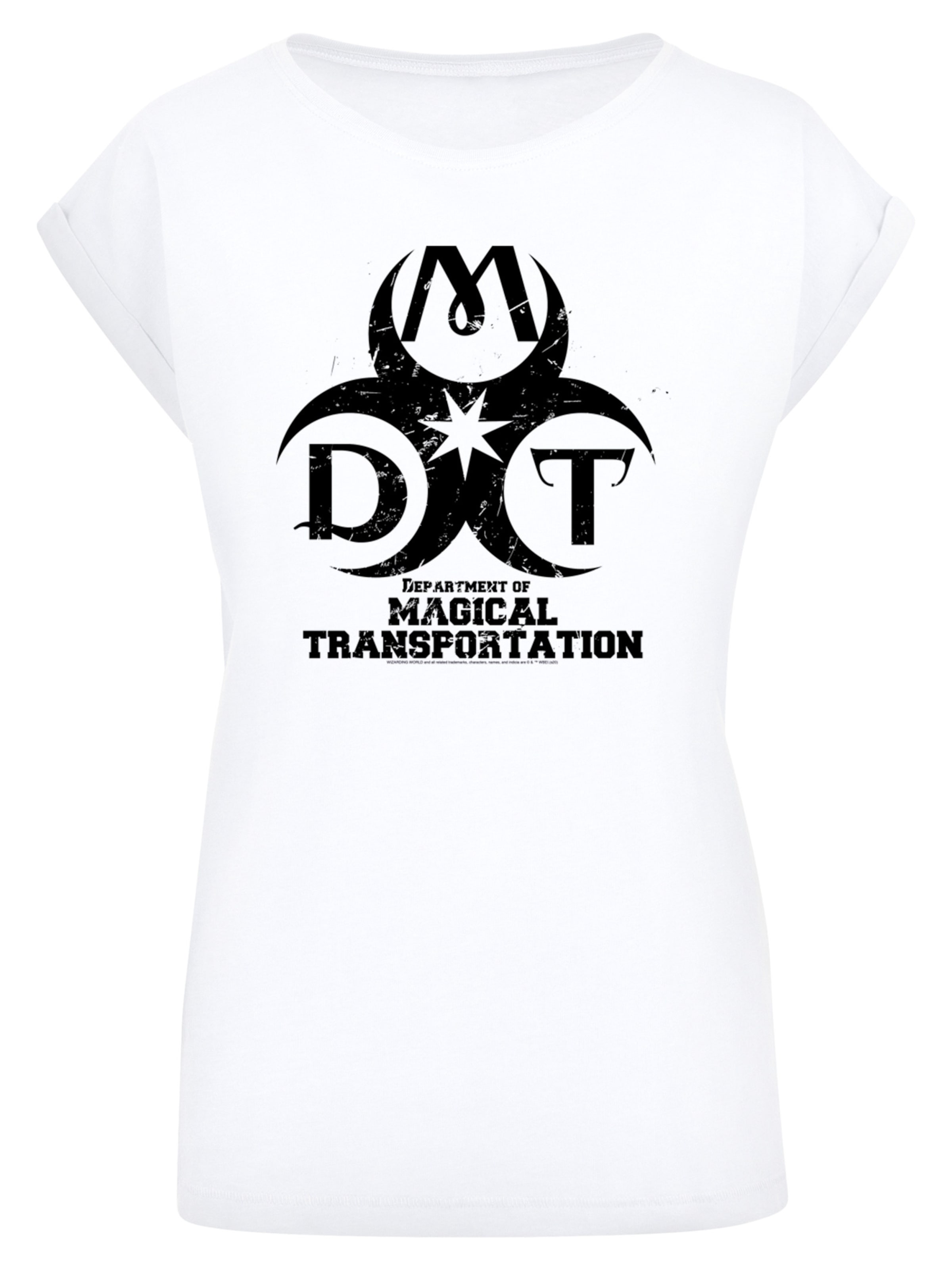F4NT4STIC T-Shirt 'Harry Potter Department Of Magical Transportation' in schwarz / weiß, Produktansicht