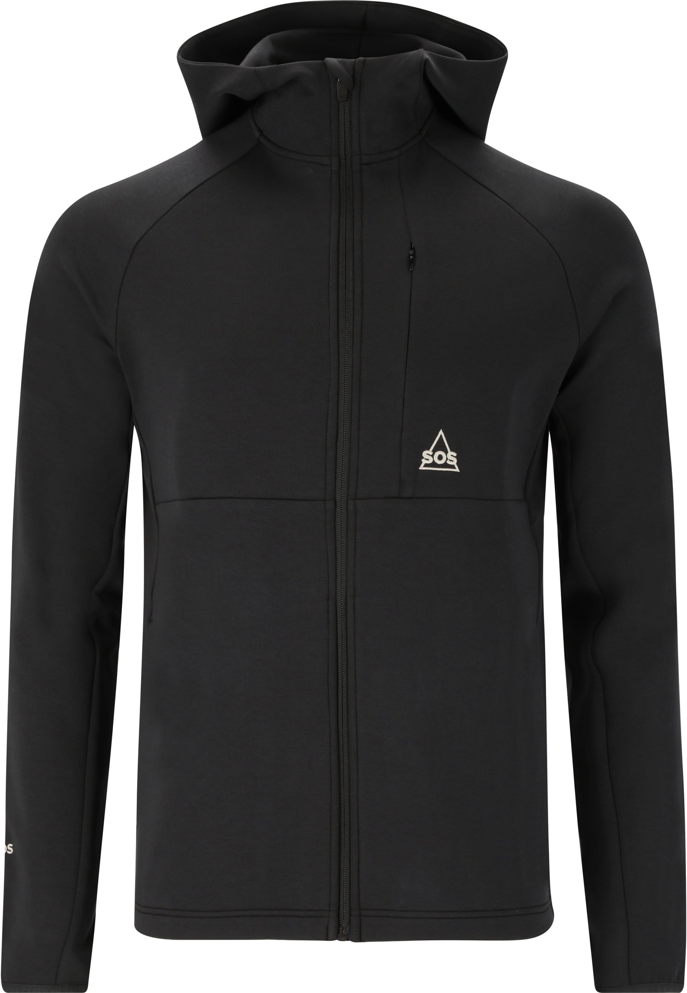 SOS Sports sweat jacket 'Vail' in Black: front