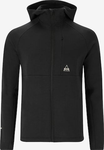 SOS Athletic Zip-Up Hoodie 'Vail' in Black: front