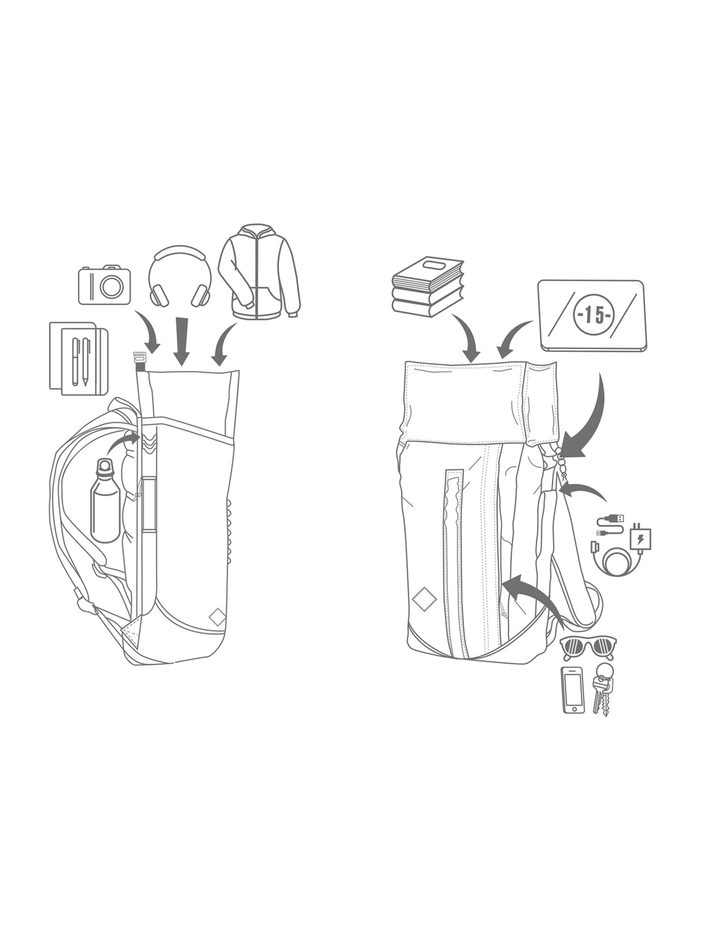 NitroBags Rugzak in Grijs