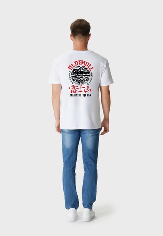 Oldskull T-Shirt 'Asian Fujison' in Weiß