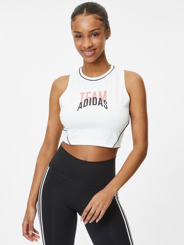 ADIDAS SPORTSWEAR - Top deportivo en blanco: frente