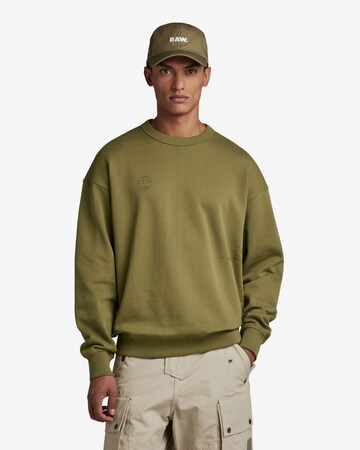 Sweat-shirt G-Star RAW en vert : devant