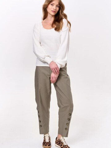 Blue Shadow Sweater in Beige