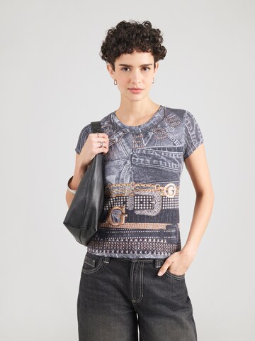 Tricou de la GUESS pe negru: față