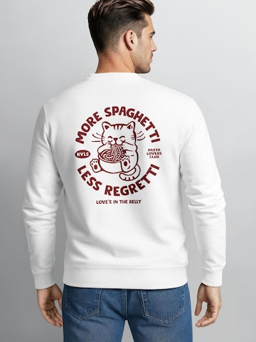 Neverless Sweatshirt 'spaghetti' in Weiß