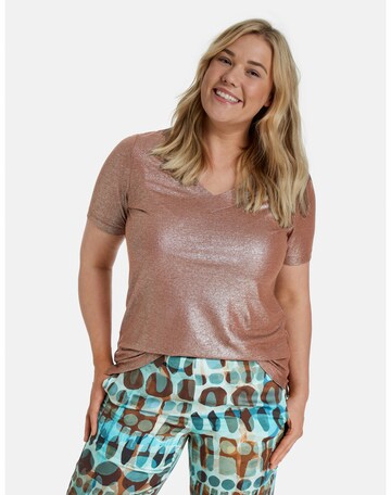 SAMOON T-Shirt in Braun: Vorderseite