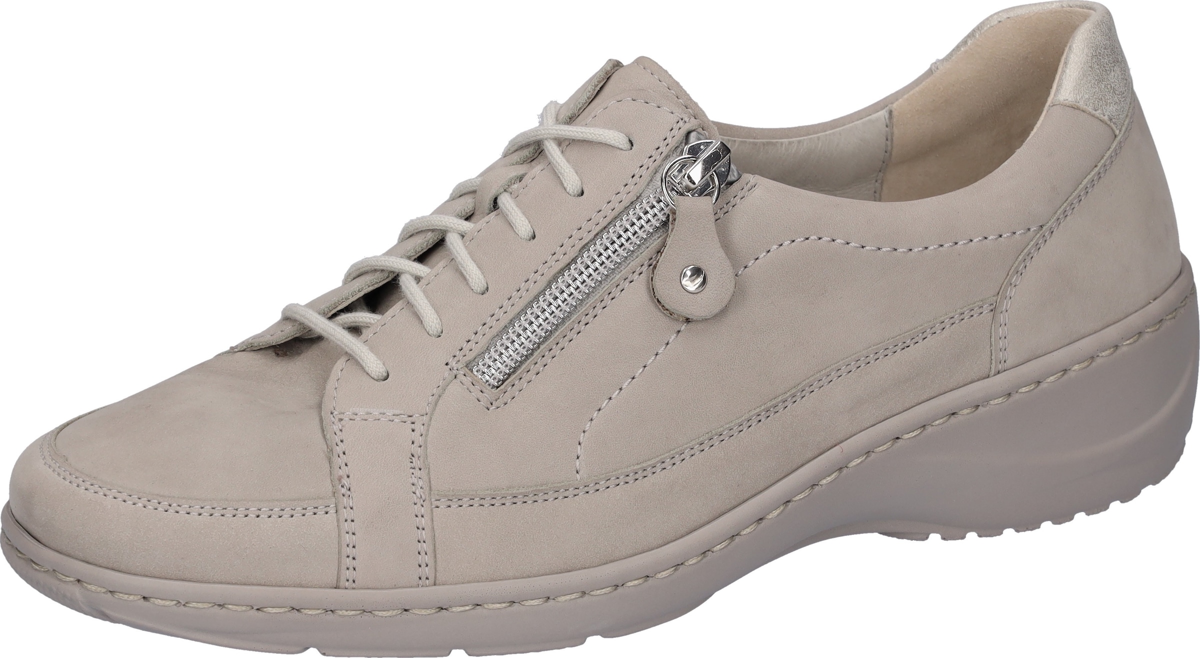 WALDLÄUFER Schnürschuh in Grau: Vorderseite