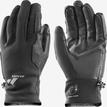 Zanier Athletic Gloves 'Weißkugel' in Black: front