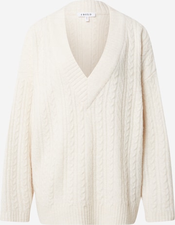 EDITED Sweater 'Aleena' in Beige: front