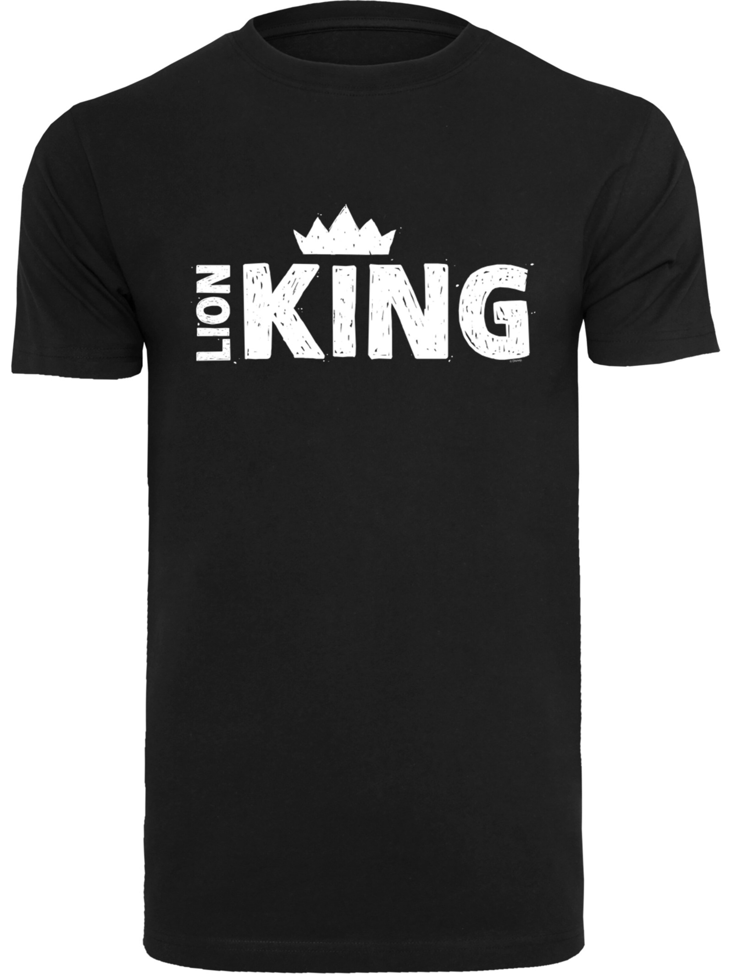 T-Shirt 'Disney König der Löwen Movie Crown' F4NT4STIC en noir : devant