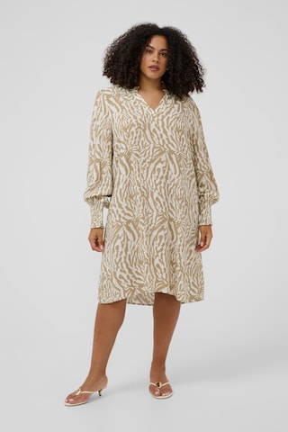 Abito camicia 'KCMahlena' di KAFFE CURVE in beige