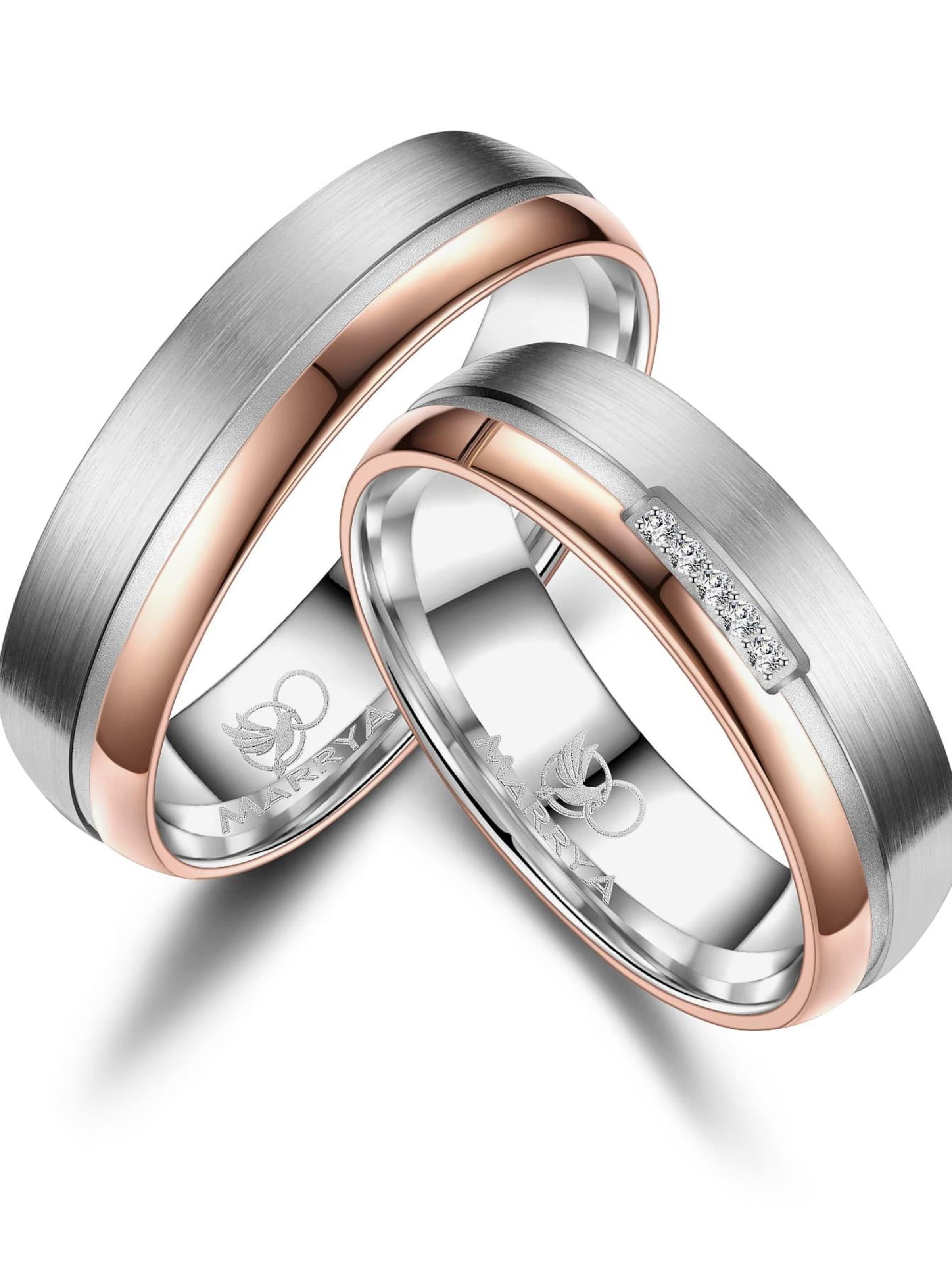 MARRYA Ring 'MARRYA TI-16 Ehering aus Titan' in Zilver