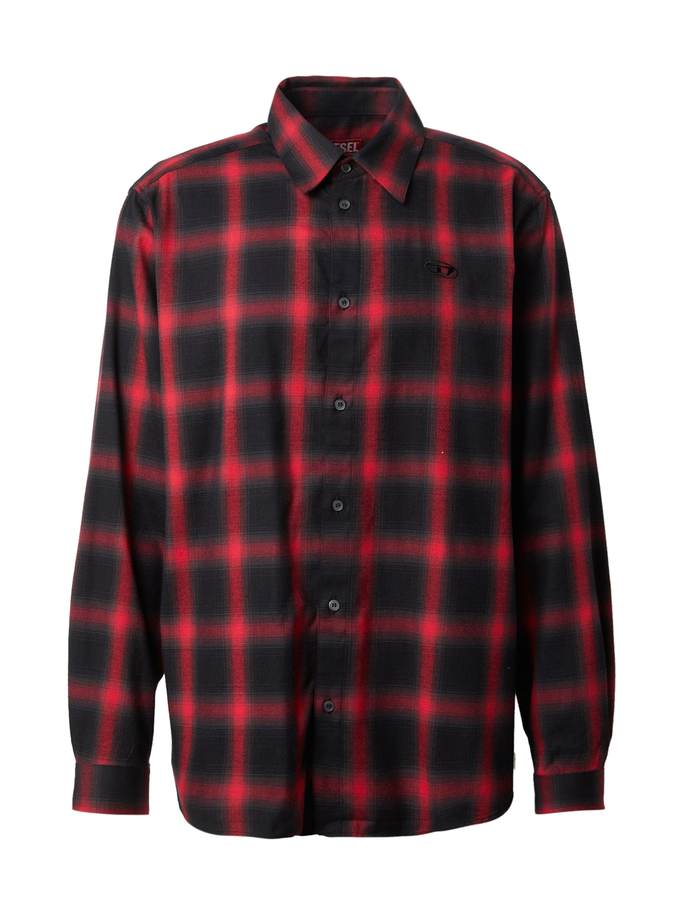 DIESEL Comfort fit Button Up Shirt 'S-SIMPLY' in Black: front