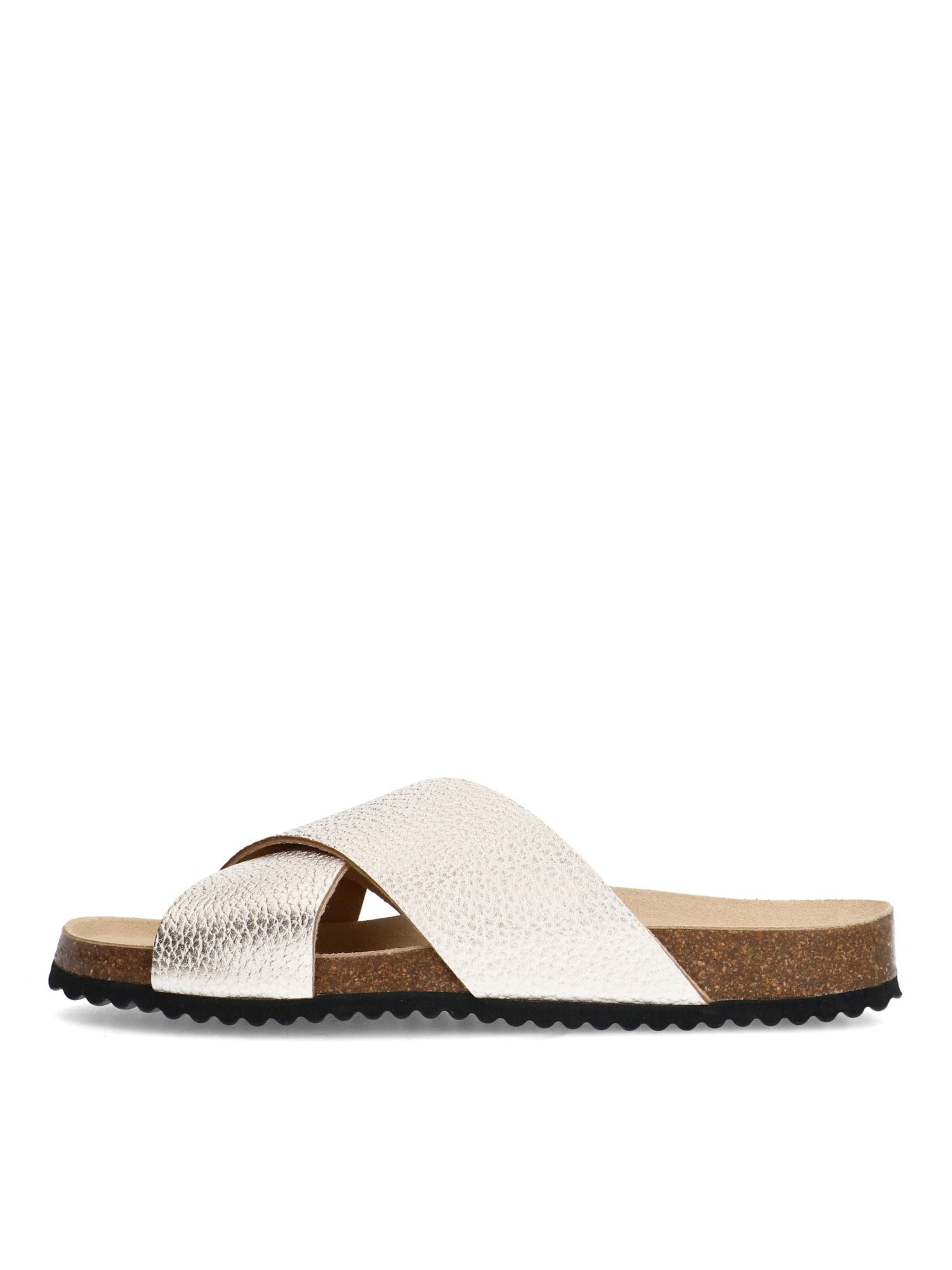 SACHA Mules in Gold: front