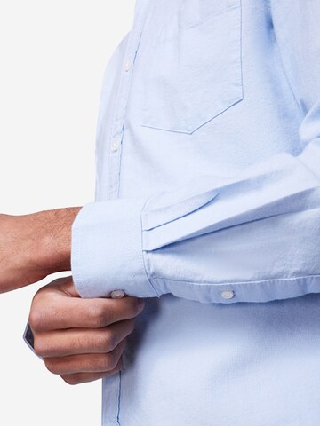 PIERRE CARDIN Regular fit Button Up Shirt in Blue