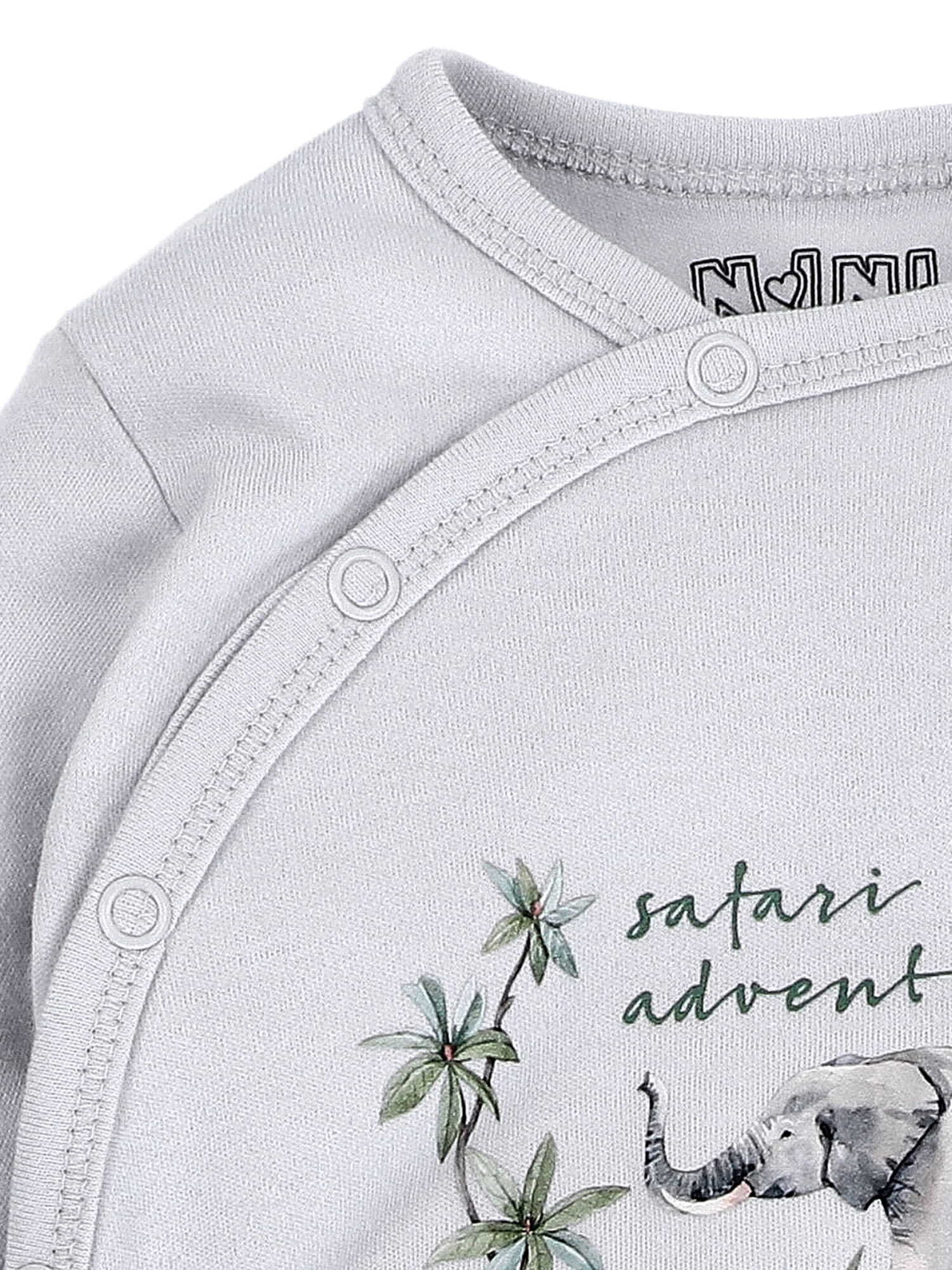 NINI Rompertje/body 'Elefant' in Grijs