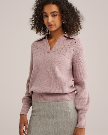 Pull-over WE Fashion en violet : devant