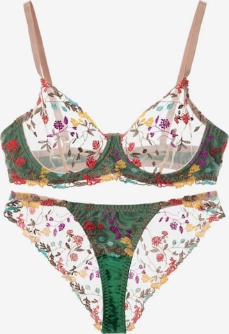 Orchibelle Underwear Sets 'Juana' in Green: front