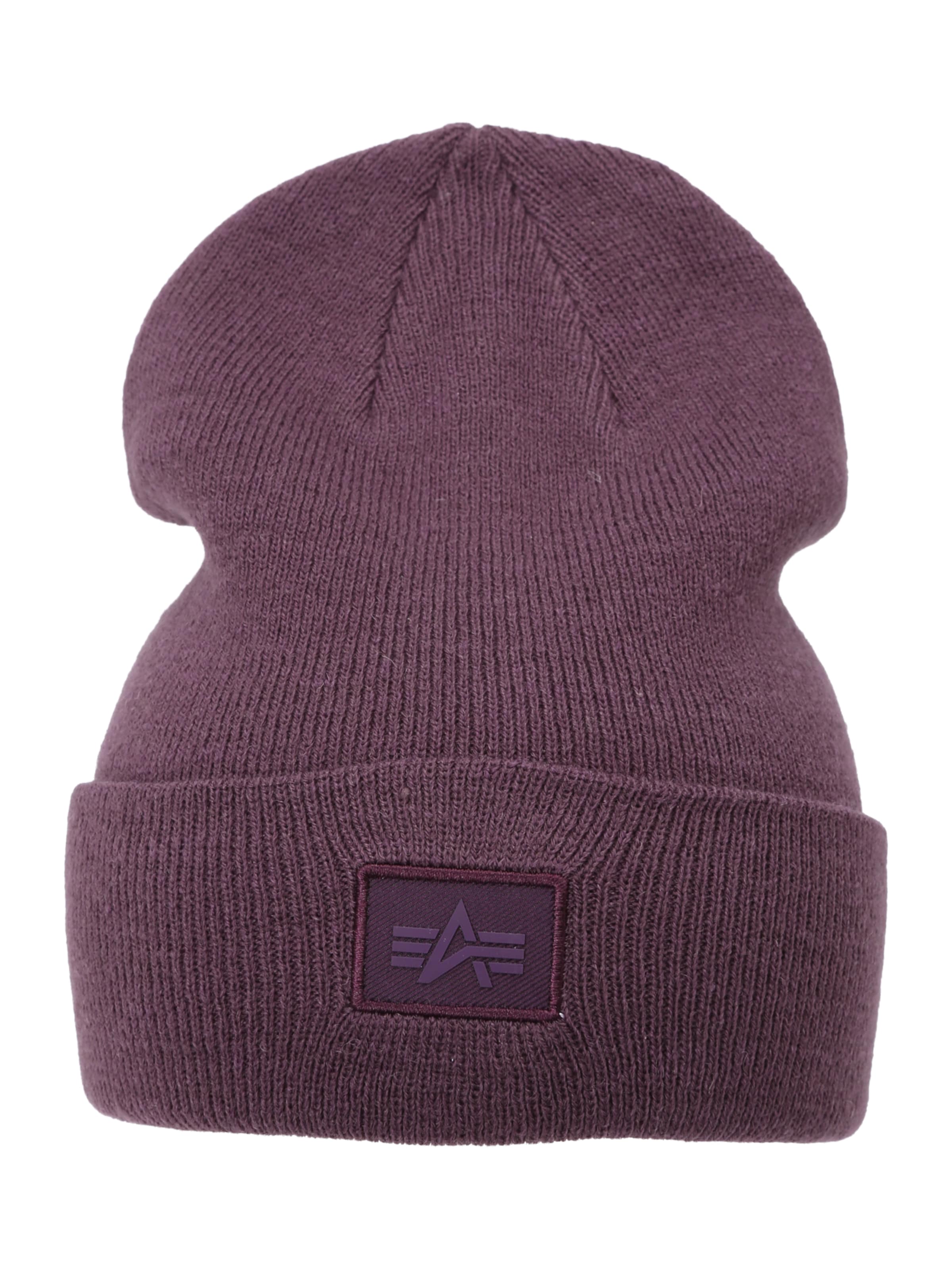 ALPHA INDUSTRIES Beanie 'Essential' in Purple: front