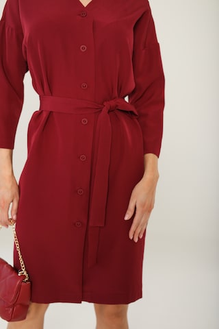 Awesome Apparel Shirt Dress in Red