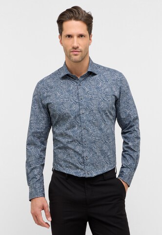 ETERNA Regular fit Zakelijk overhemd in Blauw: voorkant