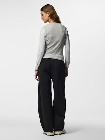 PIECES Wide leg Trousers 'BUCUBA' in Black