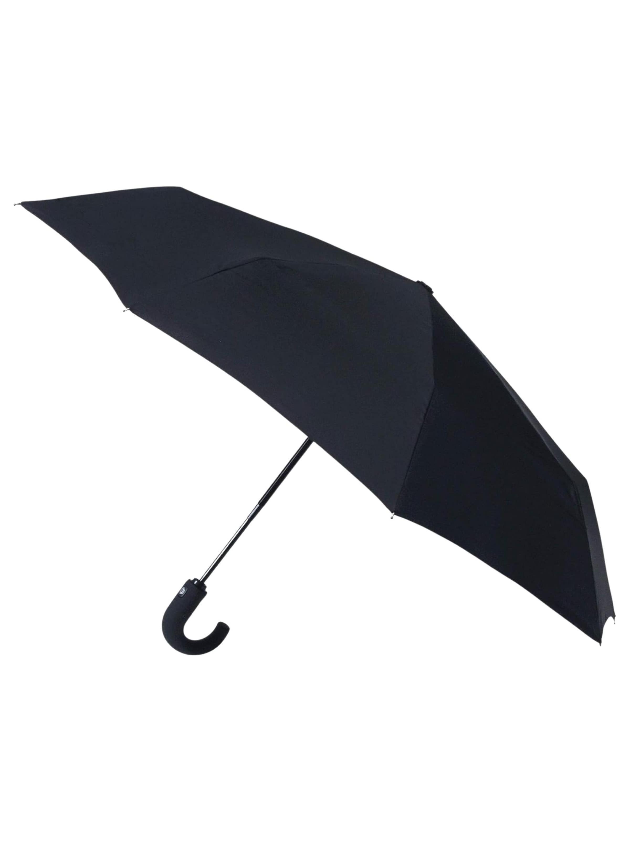Maxte Umbrella 'Regenschirm - Faltbar - Automatische Öffnung und Schließung - Winddicht - 100 cm - Schwarz' in Black: front