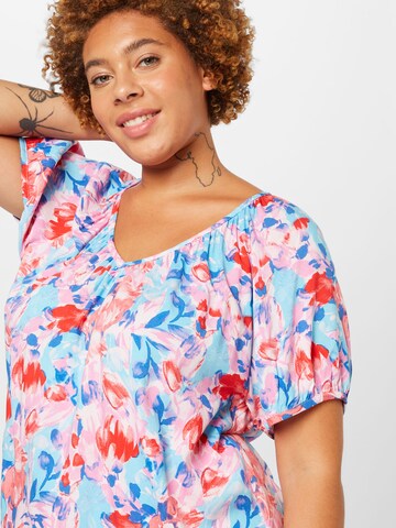 Vero Moda Curve Bluse 'GIA GORA' i blå