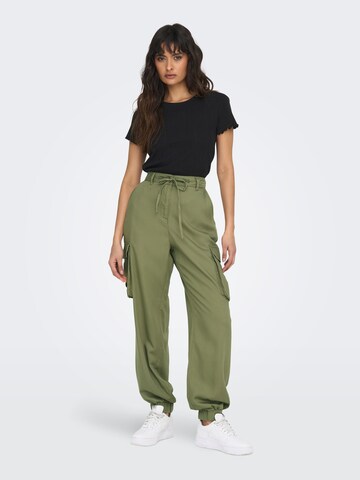 Effilé Pantalon cargo ONLY en vert