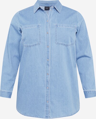 Vero Moda Curve Bluse 'Mila' in blue denim, Produktansicht