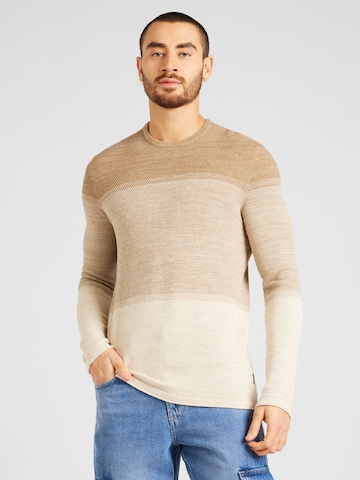 Regular fit Pullover 'Panter' di Only & Sons in beige: frontale