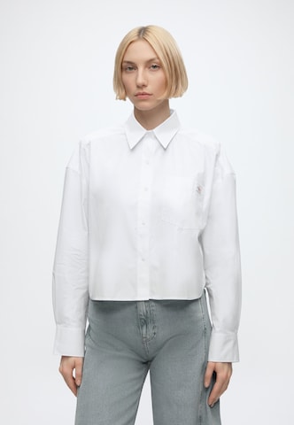 Calvin Klein Jeans Bluza | bela barva: sprednja stran