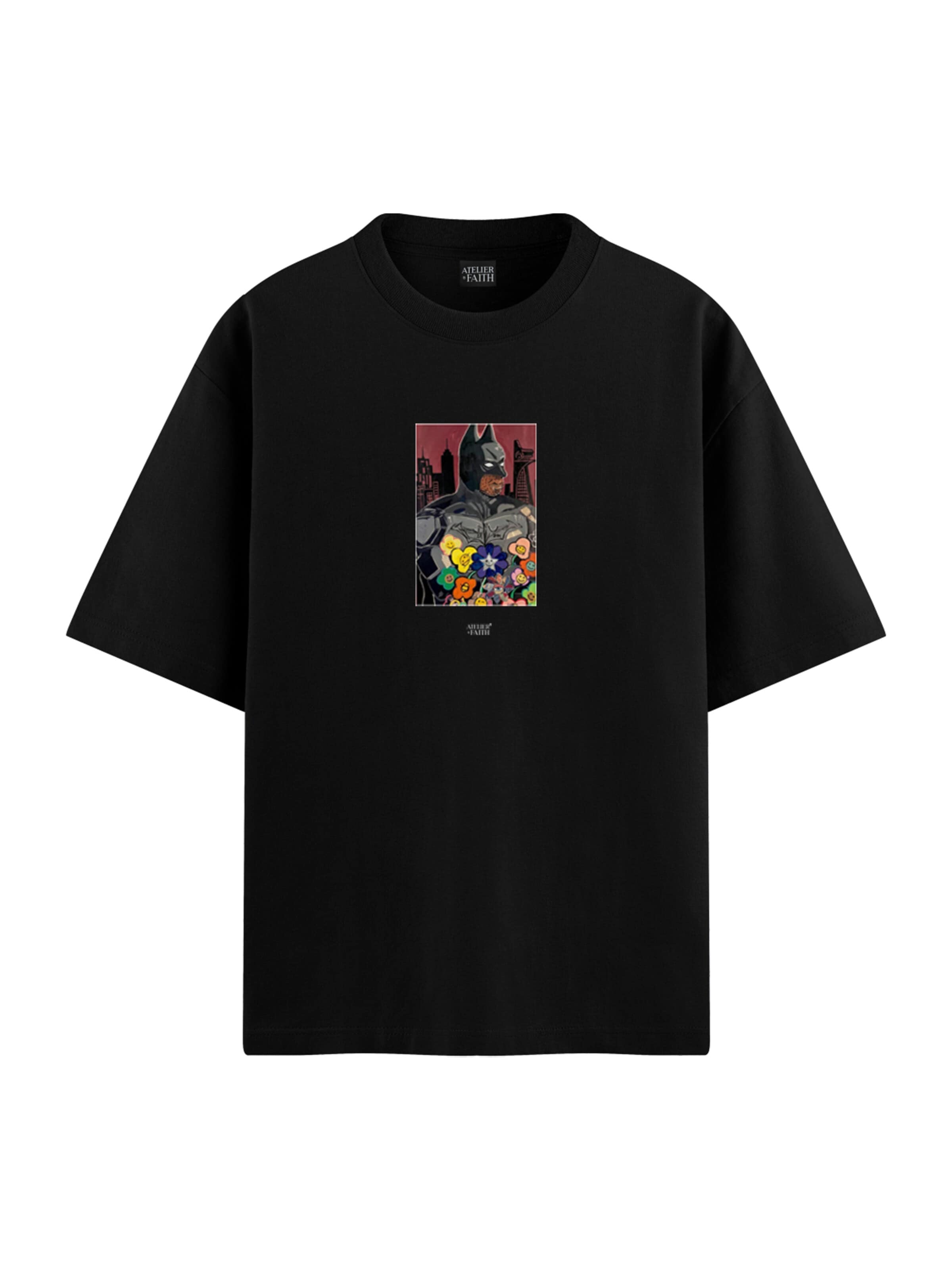 Maglietta 'BATMAN – GALLERY COLLECTION' di ATELIER OF FAITH in nero: frontale