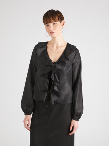 SISTERS POINT - Blusa 'VUTA' en negro: frente