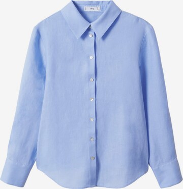 MANGO Blouse 'Lino' in Blue: front