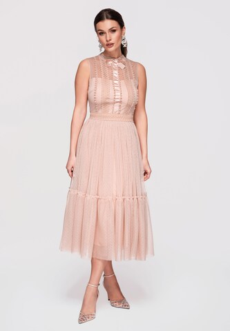 Ombre Abendkleid in Beige