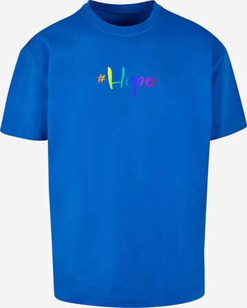 Merchcode Shirt 'Hope Rainbow' in Blue: front