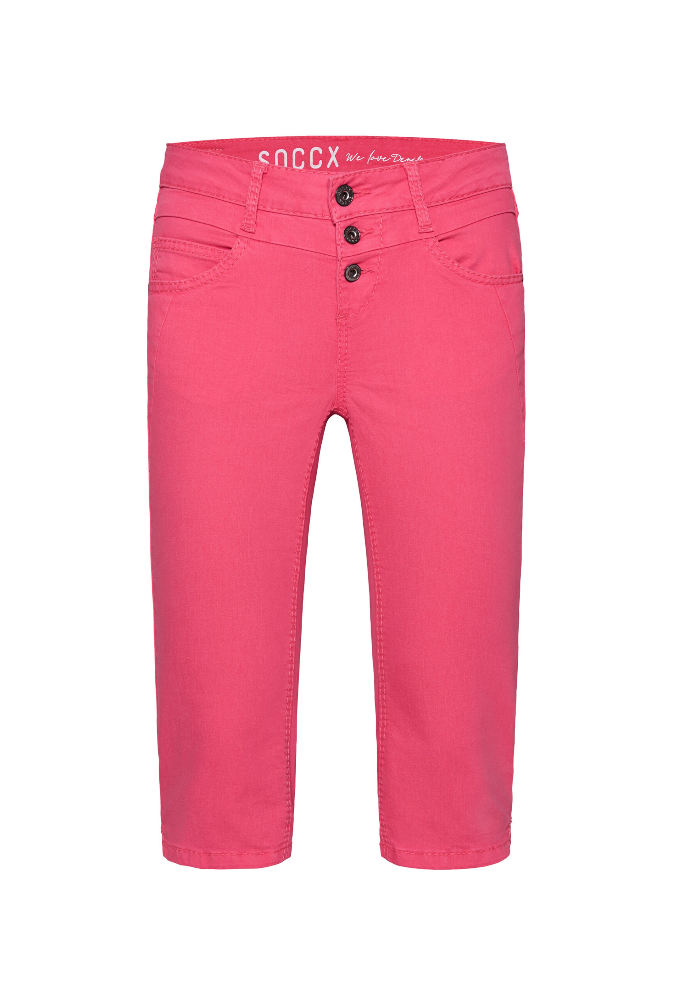 Soccx Regular Jeans in Pink: front