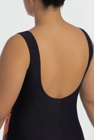Ulla Popken Bralette Swimsuit in Black