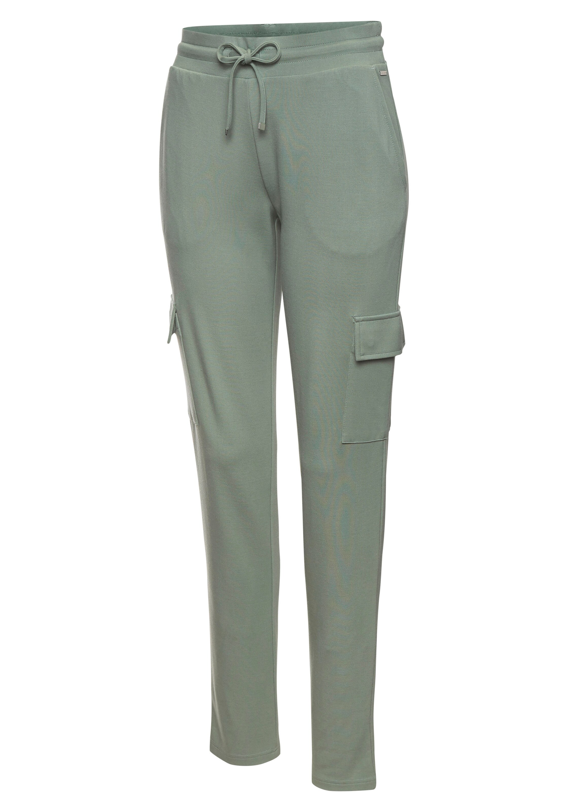 LASCANA Regular Cargo Pants in Green