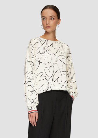 s.Oliver BLACK LABEL Μπλούζα φούτερ σε μπεζ: μπροστά