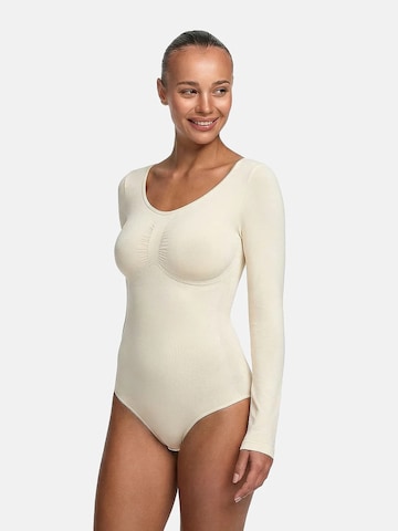 Body modelant 'Bodysuit Sculpting Shapewear Longsleeve mit String' cfab (formerly creamy fabrics) en beige