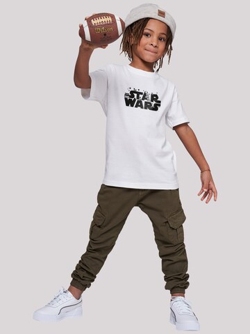 T-Shirt 'Star Wars Minimalist Logo' F4NT4STIC en blanc