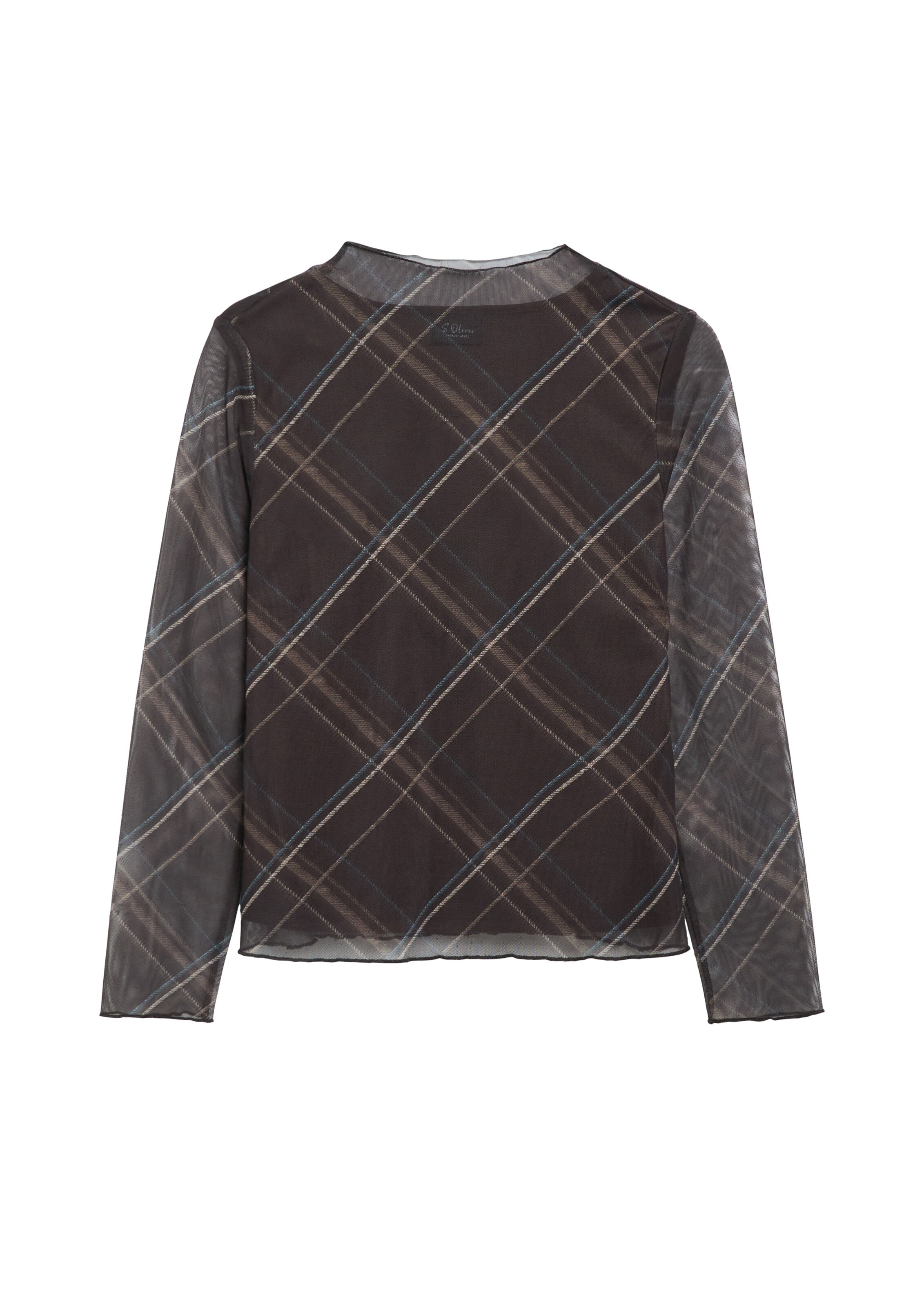 s.Oliver T-shirt en M en beige / bleu foncé / brun foncé, Vue avec produit