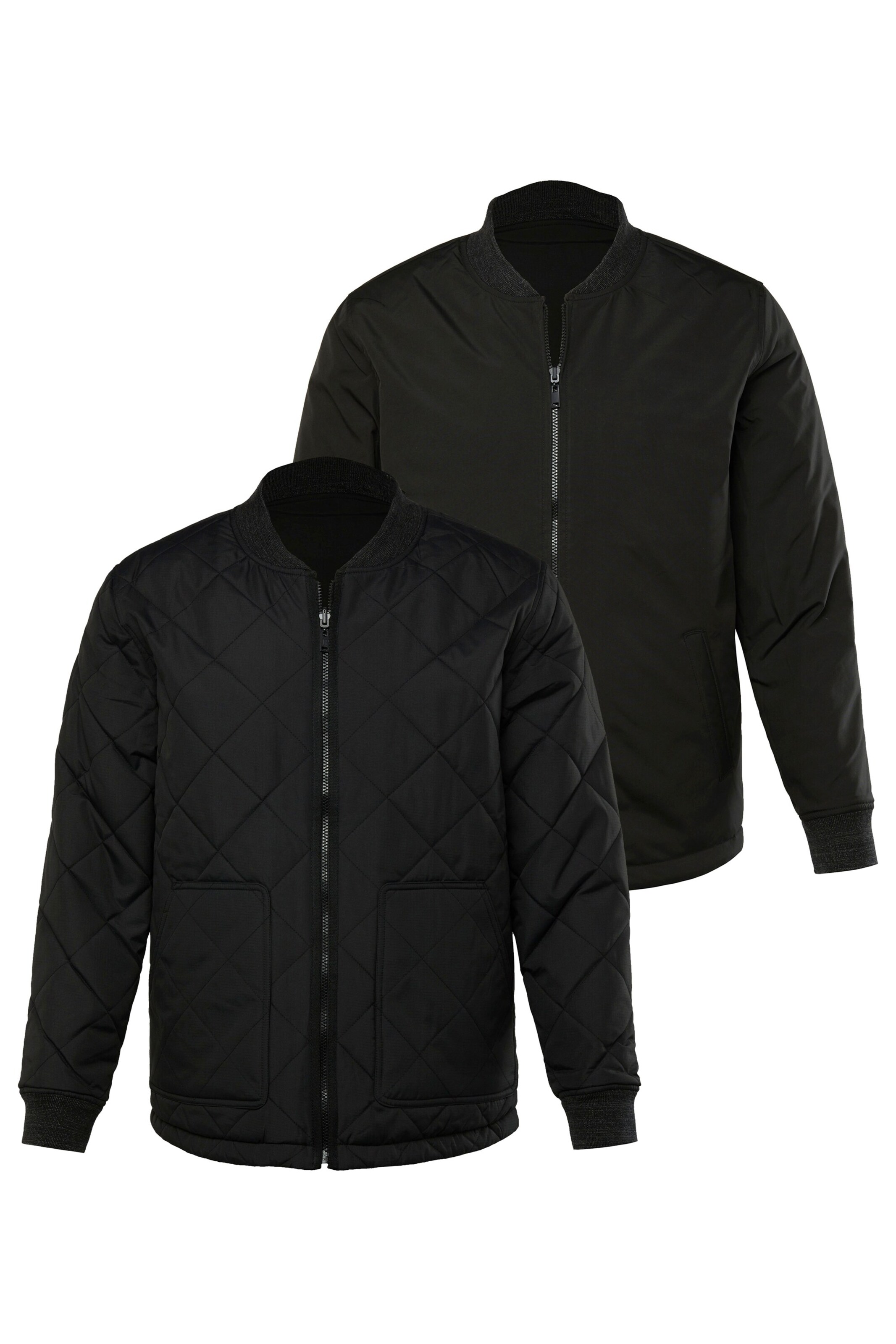 JP1880 Tussenjas in Zwart: voorkant