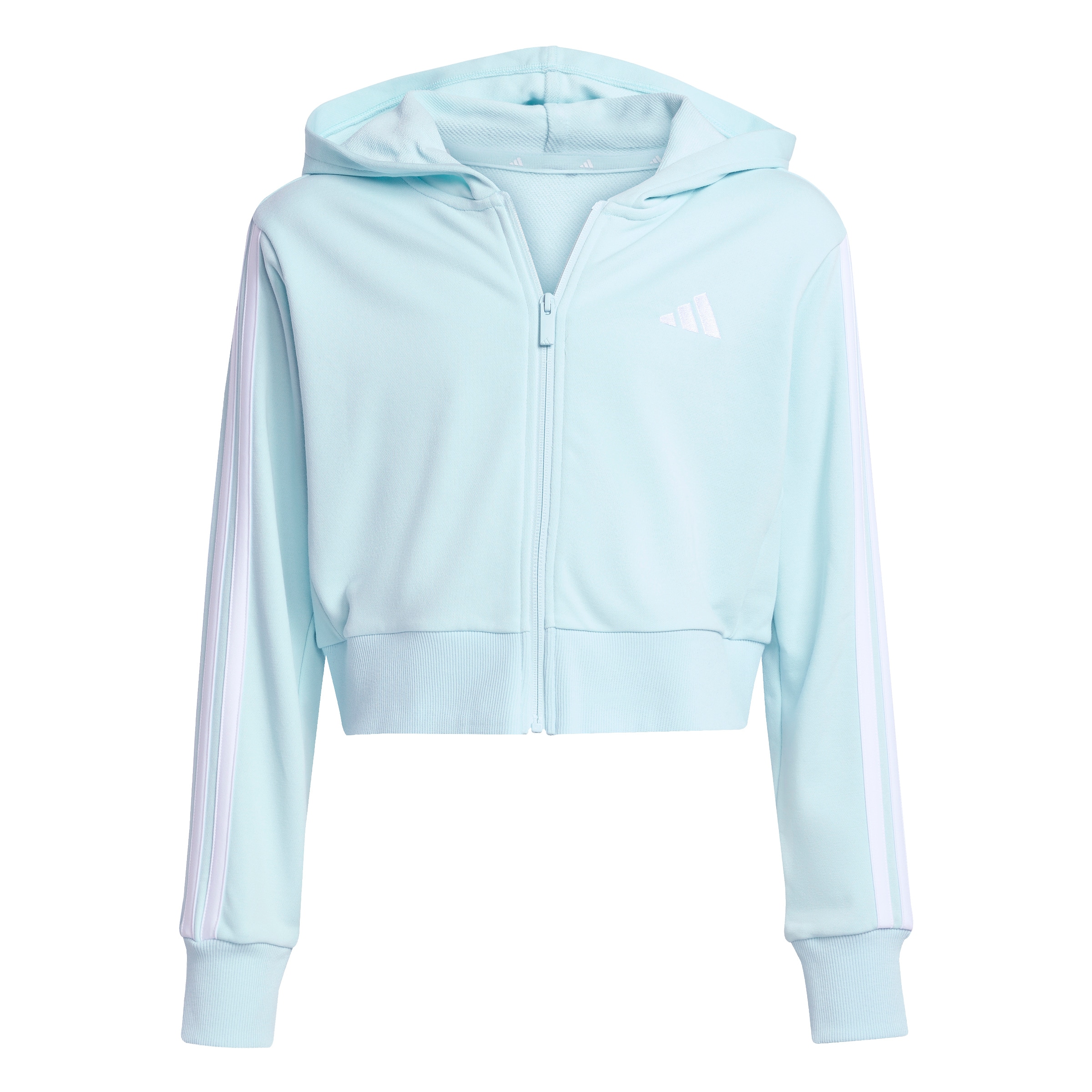 Bluză cu fermoar sport 'Essentials' de la ADIDAS SPORTSWEAR pe albastru: față